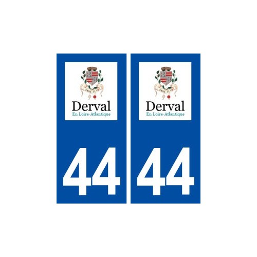 44  Derval logo ville autocollant plaque stickers