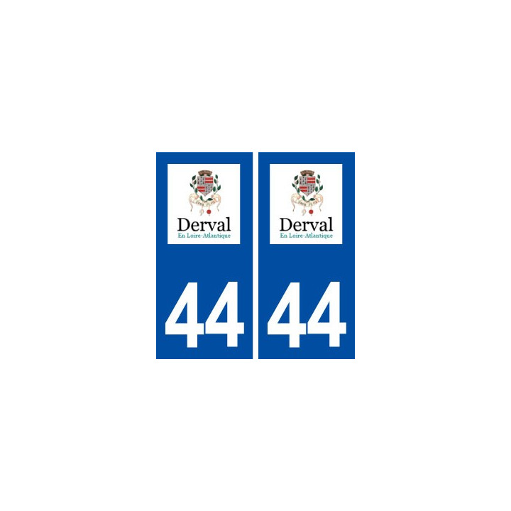 44  Derval logo ville autocollant plaque stickers
