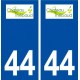 44  Château Thébaud logo ville autocollant plaque stickers