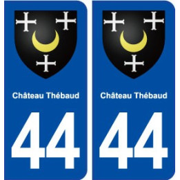 44  Château Thébaud blason ville autocollant plaque stickers