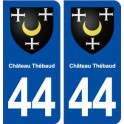 44  Château Thébaud blason ville autocollant plaque stickers