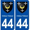 44  Château Thébaud blason ville autocollant plaque stickers