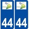 44  Frossay logo ville autocollant plaque stickers