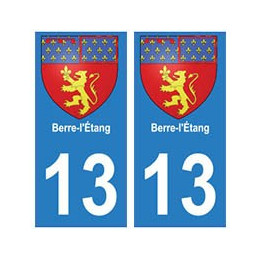 13 Berre l'Étang ville autocollant plaque