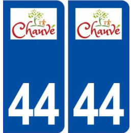 44  Chauvé logo ville autocollant plaque stickers