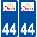 44  Chauvé logo ville autocollant plaque stickers