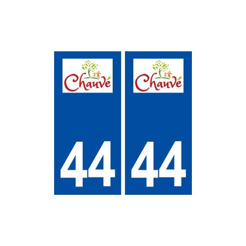 44  Chauvé logo ville autocollant plaque stickers