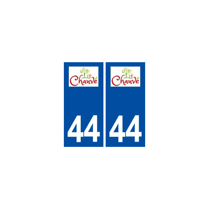 44  Chauvé logo ville autocollant plaque stickers