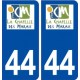 44  La Chapelle des Marais logo ville autocollant plaque stickers