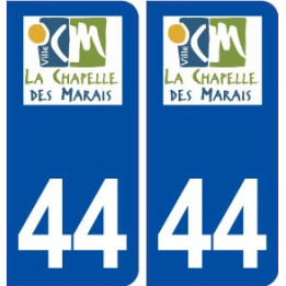 44  La Chapelle des Marais logo ville autocollant plaque stickers