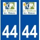 44  La Chapelle des Marais logo ville autocollant plaque stickers