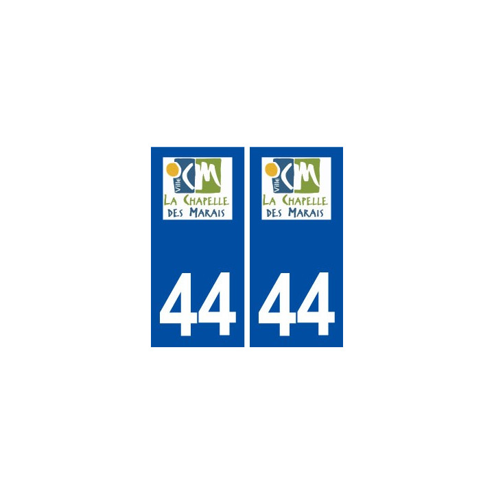 44  La Chapelle des Marais logo ville autocollant plaque stickers