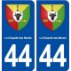 44  La Chapelle des Marais blason ville autocollant plaque stickers