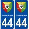 44  La Chapelle des Marais blason ville autocollant plaque stickers