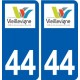 44  Vieillevigne logo ville autocollant plaque stickers