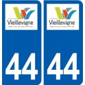 44  Vieillevigne logo ville autocollant plaque stickers