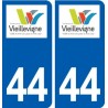 44  Vieillevigne logo ville autocollant plaque stickers