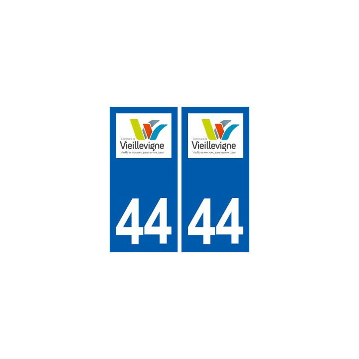 44  Vieillevigne logo ville autocollant plaque stickers