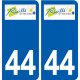 44  Riaillé logo ville autocollant plaque stickers