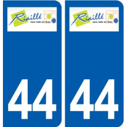 44  Riaillé logo ville autocollant plaque stickers