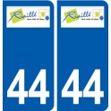 44  Riaillé logo ville autocollant plaque stickers