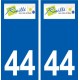 44  Riaillé logo ville autocollant plaque stickers