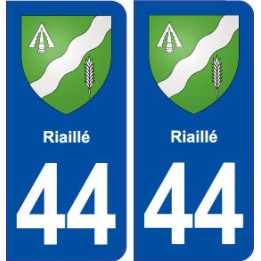 44  Riaillé blason ville autocollant plaque stickers