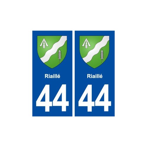 44  Riaillé blason ville autocollant plaque stickers