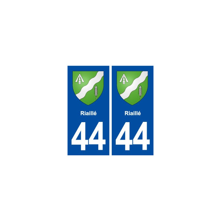 44  Riaillé blason ville autocollant plaque stickers