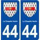 44  La Chapelle Heulin blason ville autocollant plaque stickers