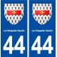 44  La Chapelle Heulin blason ville autocollant plaque stickers