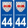 44  La Chapelle Heulin logo ville autocollant plaque stickers