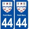 44  Petit Mars blason ville autocollant plaque stickers