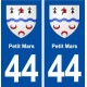 44  Petit Mars blason ville autocollant plaque stickers