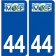 44  Saint Molf logo ville autocollant plaque stickers