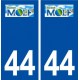 44  Saint Molf logo ville autocollant plaque stickers
