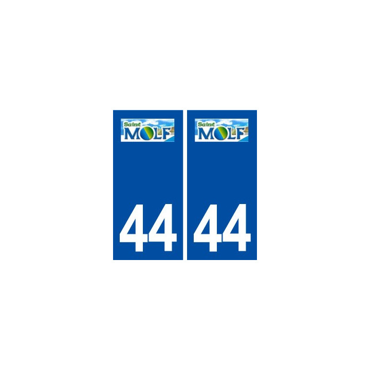 44  Saint Molf logo ville autocollant plaque stickers