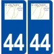 44  Saint Aignan Grandlieu logo ville autocollant plaque stickers