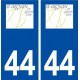 44  Saint Aignan Grandlieu logo ville autocollant plaque stickers