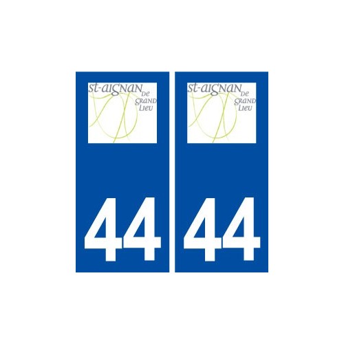 44  Saint Aignan Grandlieu logo ville autocollant plaque stickers