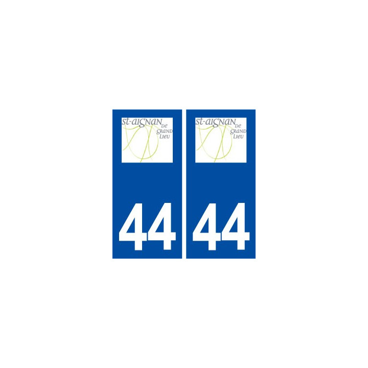 44  Saint Aignan Grandlieu logo ville autocollant plaque stickers