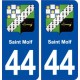 44  Saint Molf blason ville autocollant plaque stickers