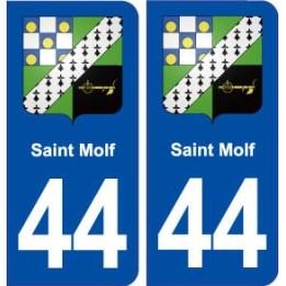 44  Saint Molf blason ville autocollant plaque stickers