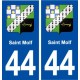 44  Saint Molf blason ville autocollant plaque stickers