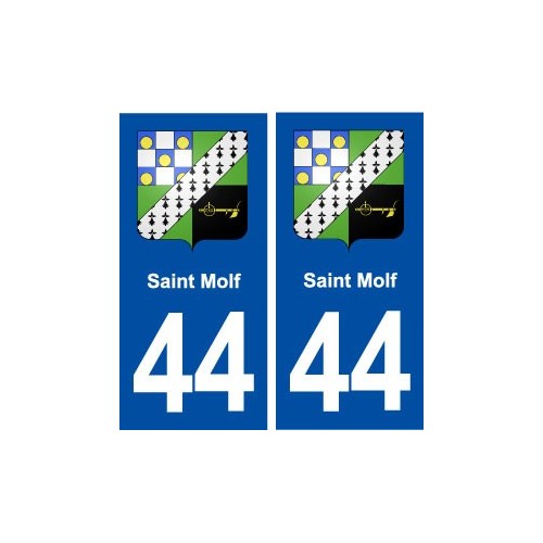 44  Saint Molf blason ville autocollant plaque stickers