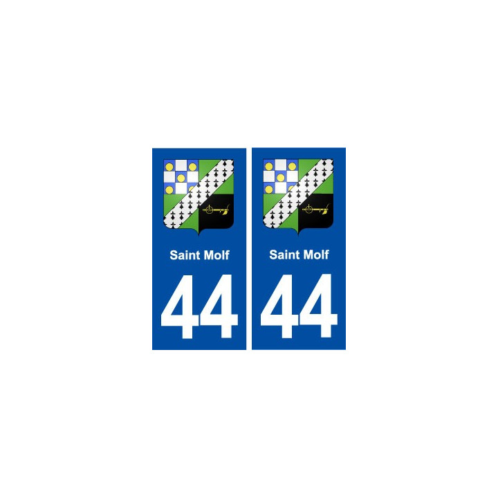 44  Saint Molf blason ville autocollant plaque stickers