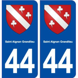 44  Saint Aignan Grandlieu blason ville autocollant plaque stickers