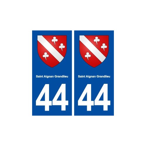 44  Saint Aignan Grandlieu blason ville autocollant plaque stickers