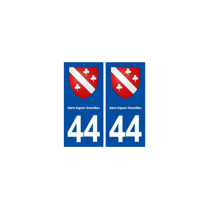 44  Saint Aignan Grandlieu blason ville autocollant plaque stickers