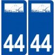 44  Batz sur Mer logo ville autocollant plaque stickers